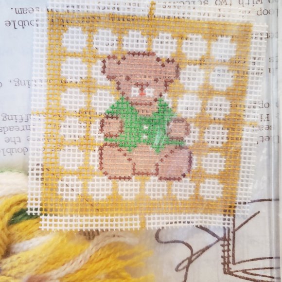 Stitch and Stuff Embroidery Ornament Kit - Teddy Bear - Green Shirt - Picture 7 of 7